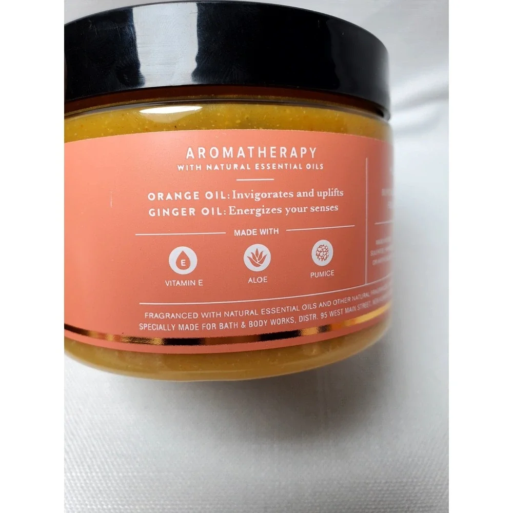 Bath & Body Works Aromatherapy Orange + Ginger Pumice Body Scrub 11.5 oz Discon.